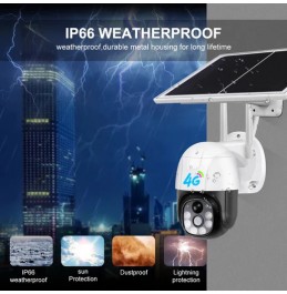 4G Solar PTZ WIFI Camera 2 way Audio Outdoor Waterproof Camera