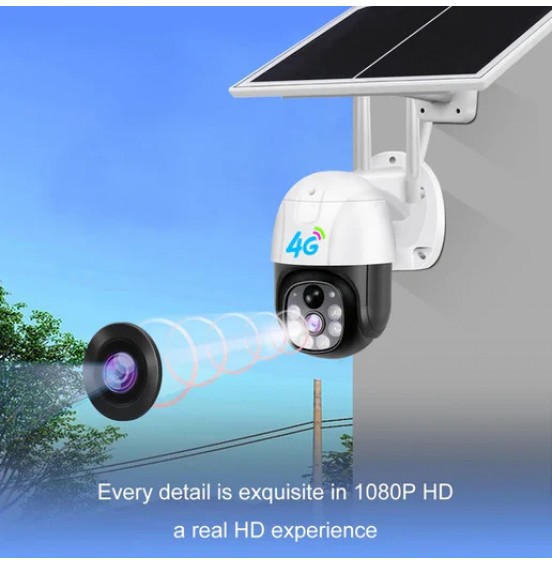 4G Solar PTZ WIFI Camera 2 way Audio Outdoor Waterproof Camera